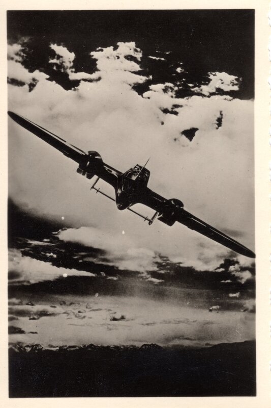 Bomber aircraft in flight