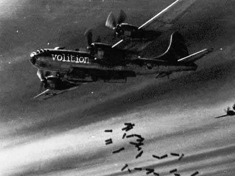 Bomber Aircraft in Flight — Black, Dramatic