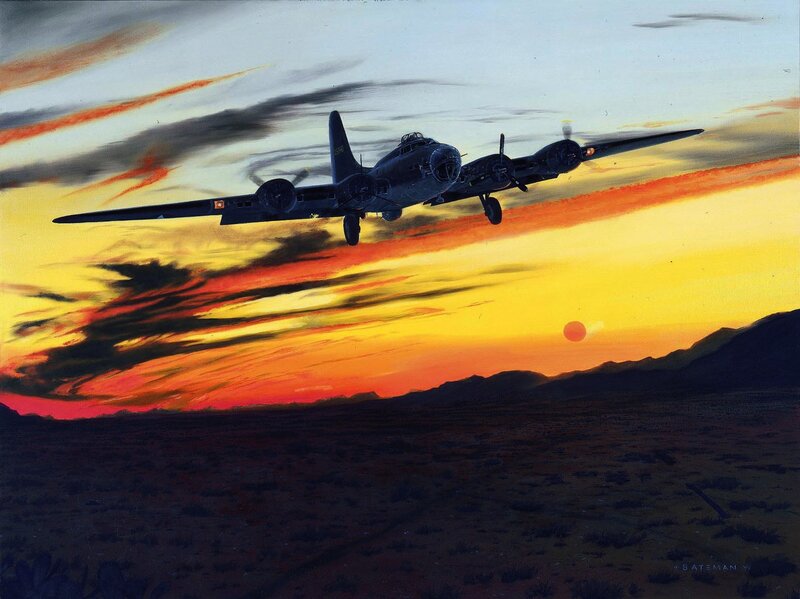 Bomber Aircraft in Flight — Yellow