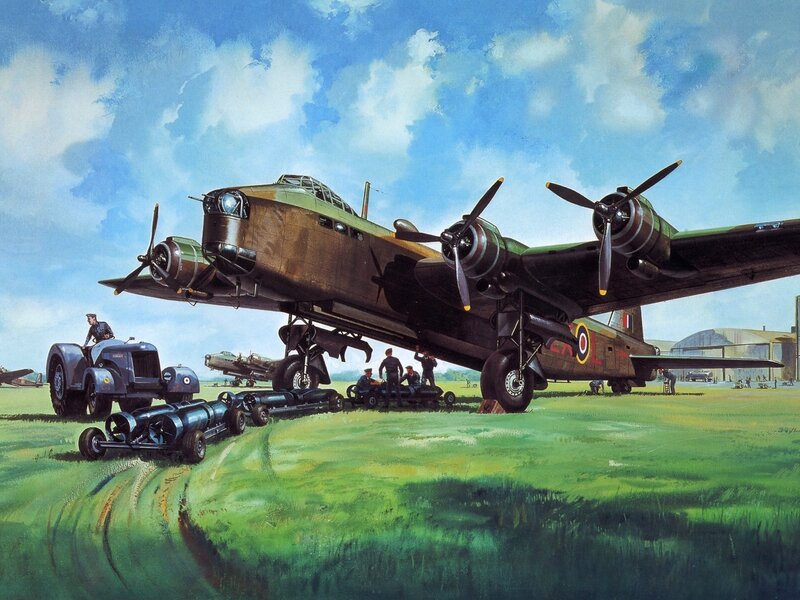Bomber aircraft on airfield