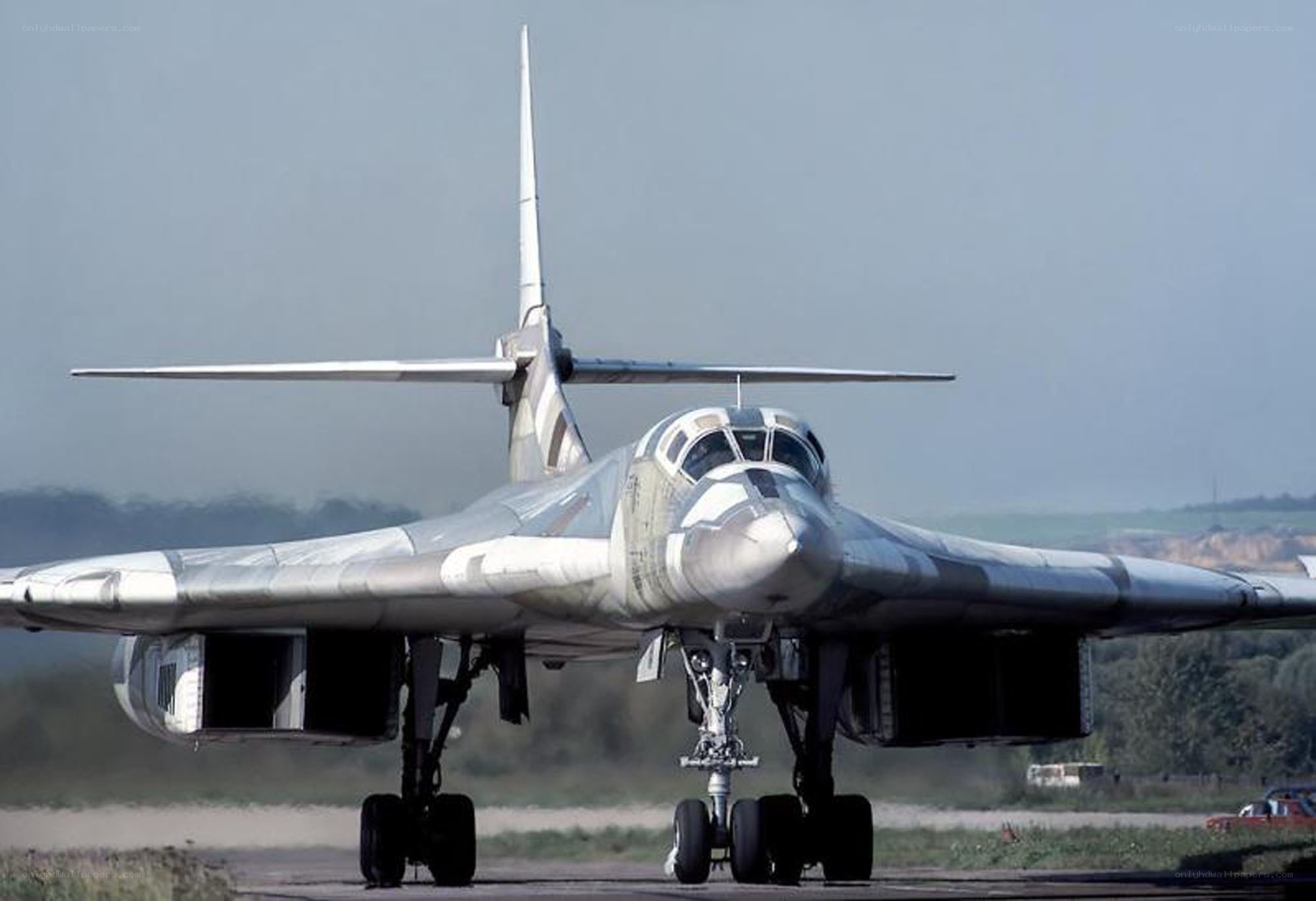 Bomber aircraft on runway