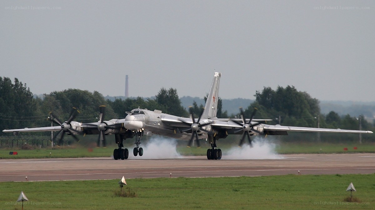 Bomber aircraft on runway