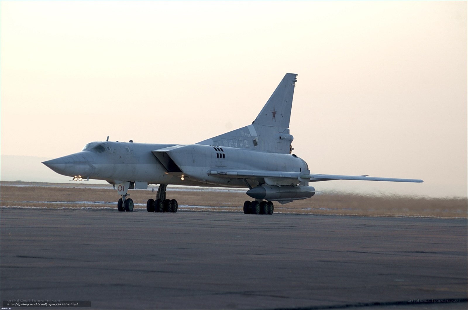 Bomber aircraft on runway