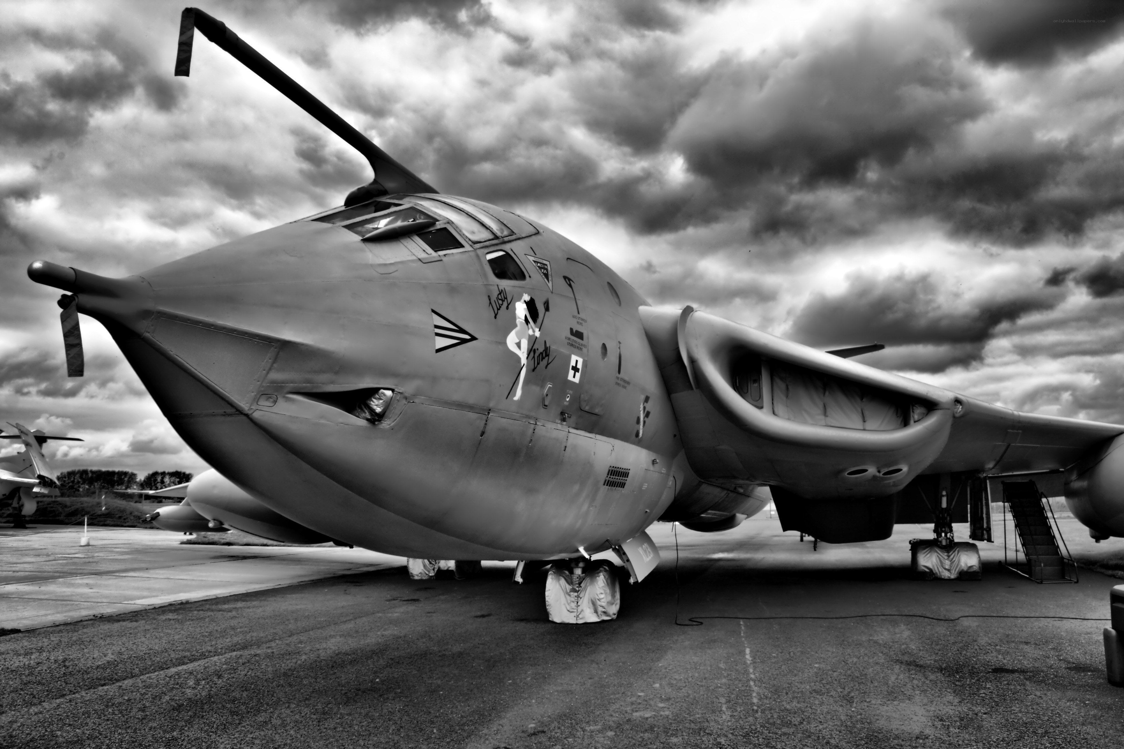 Bomber aircraft on tarmac