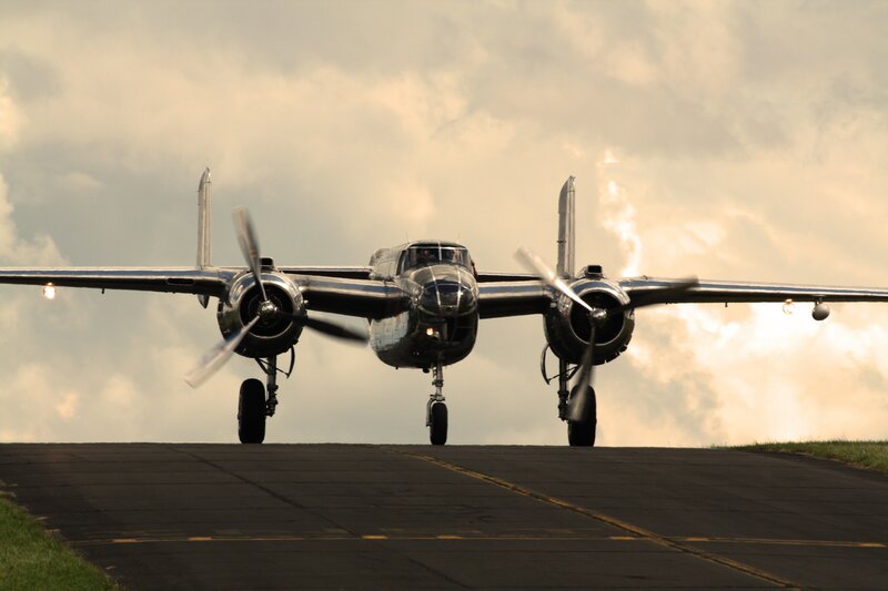 Bomber Airplane on Runway
