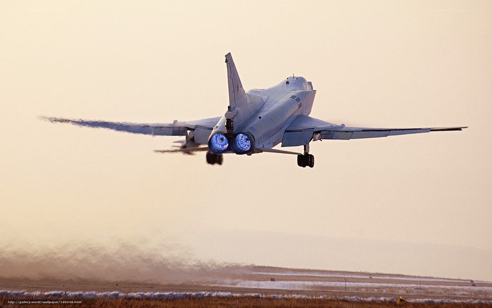 Bomber jet taking off