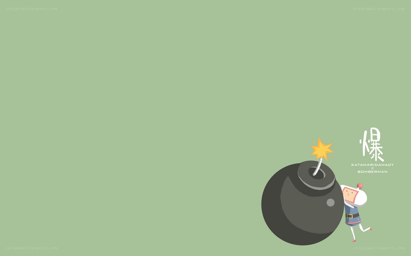 Bomberman character with bomb