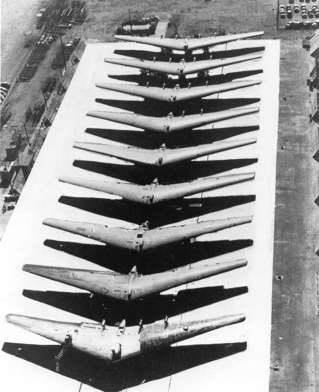 Bombers in a row