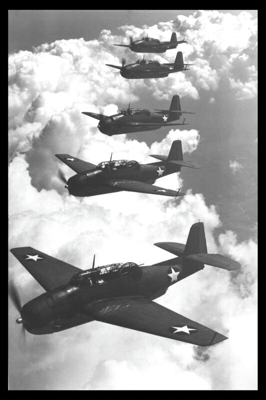 Bombers in formation