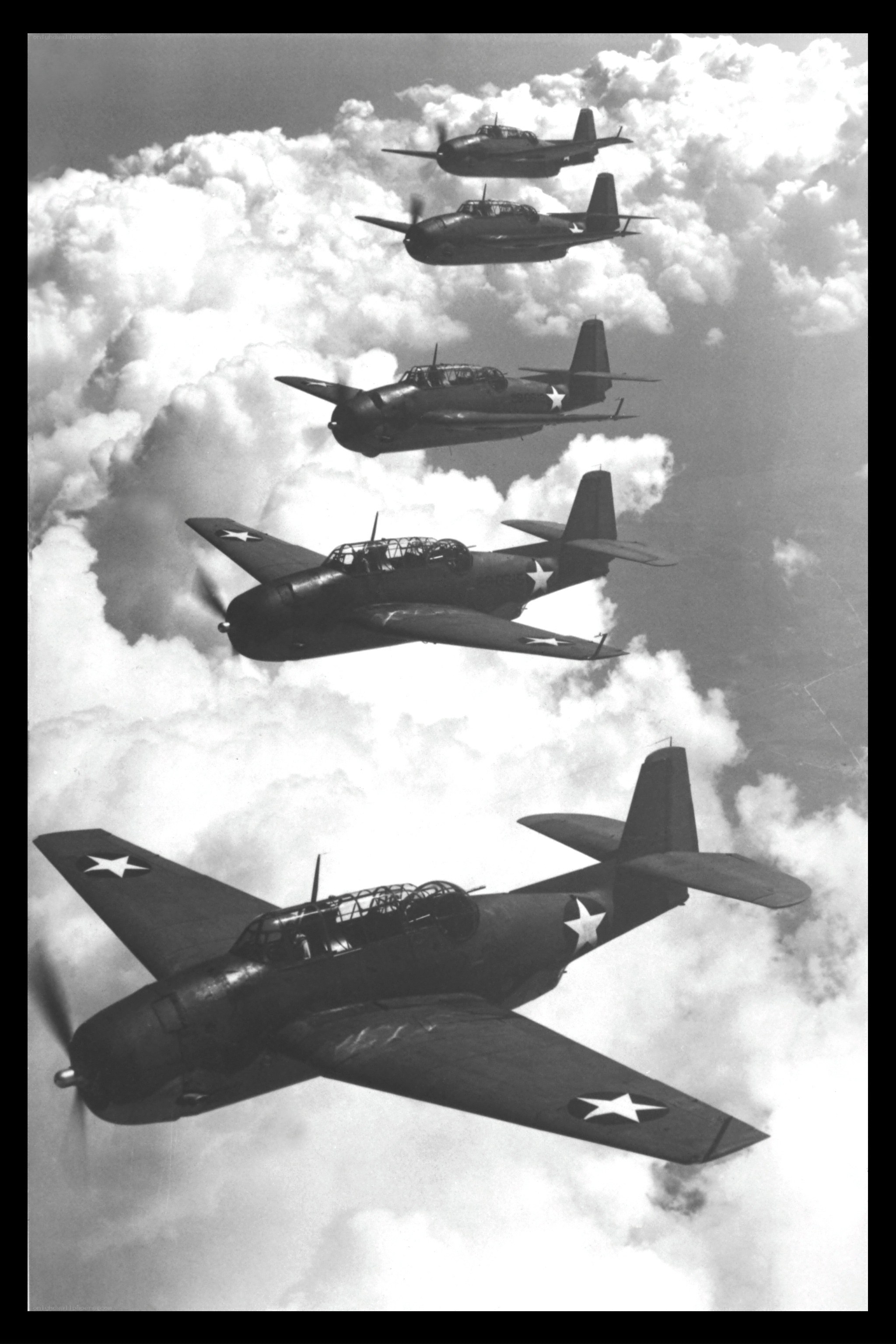 Bombers in formation
