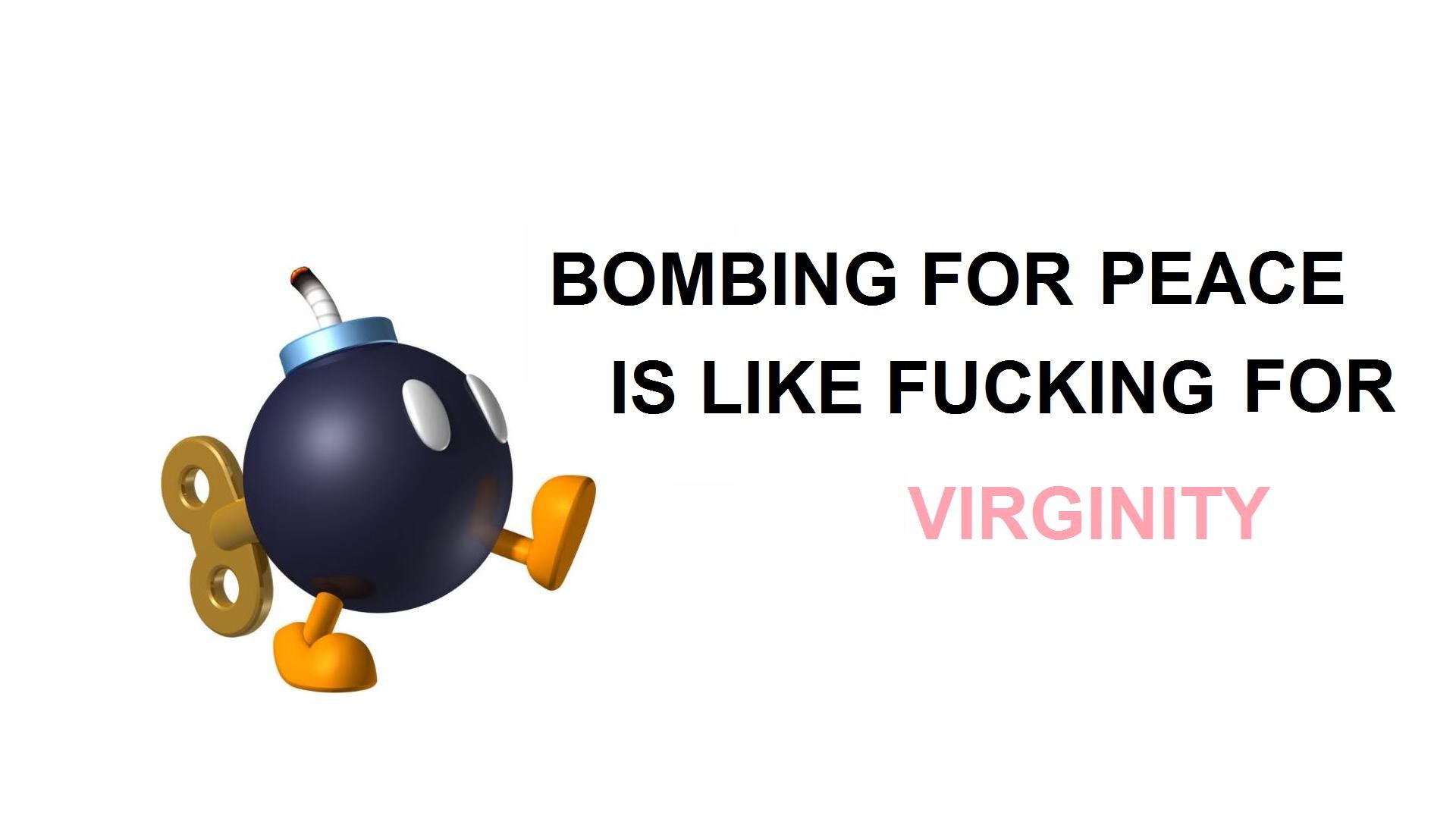 Bombing for peace meme