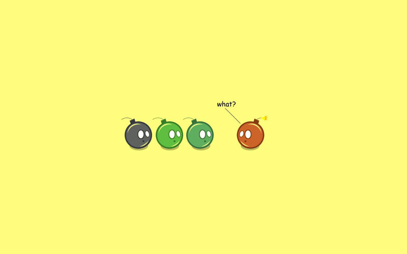 Bombs with Faces — Yellow