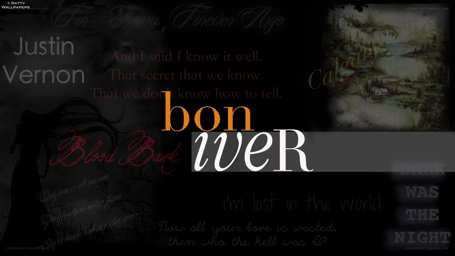 Bon Iver wallpaper collage