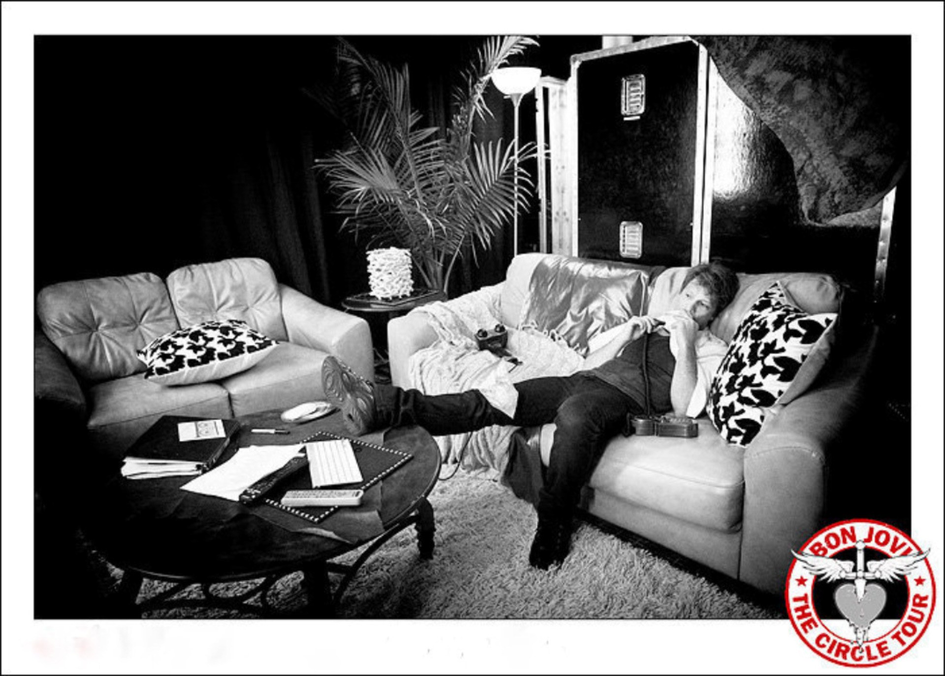 Bon Jovi on tour couch