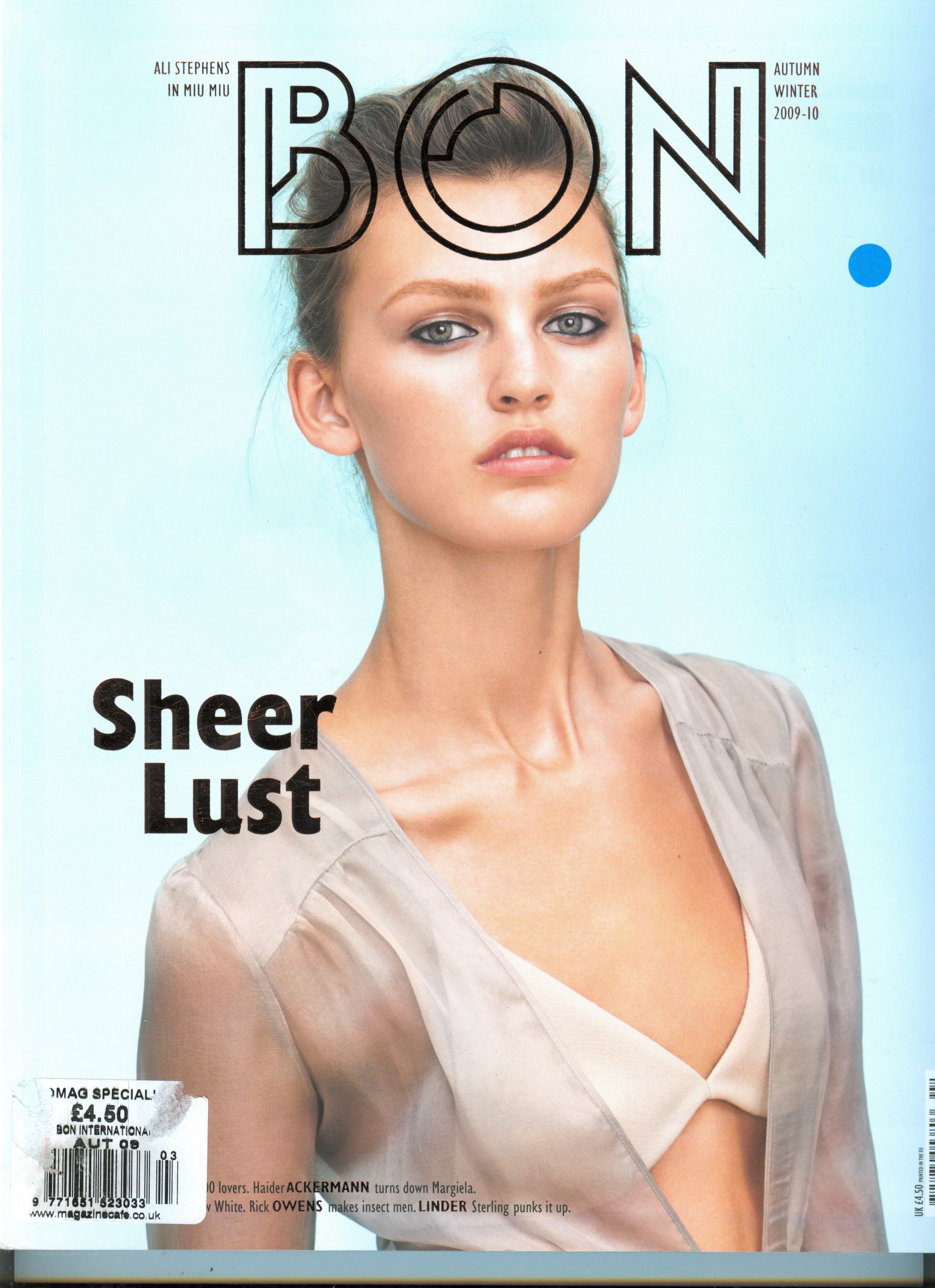 Bon magazine cover featuring Ali Stephens