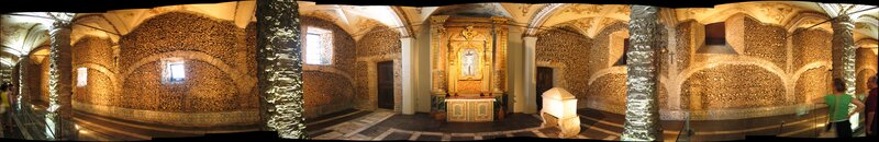 Bone chapel interior
