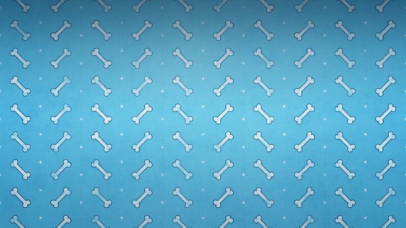 Bone Pattern on Blue