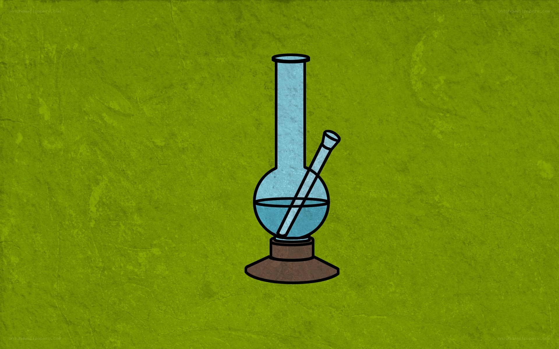 bong on green background