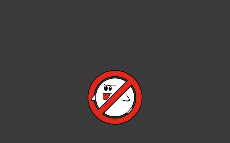 Boo ghost prohibition sign