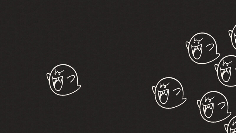 Boo ghosts on black background