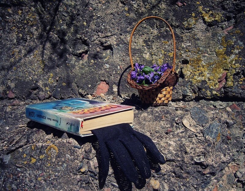 Book and Basket on Rock