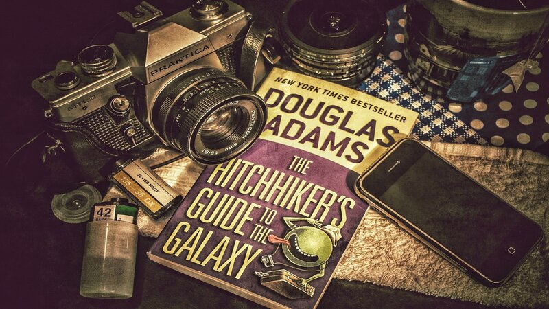 Book and Camera on Cloth