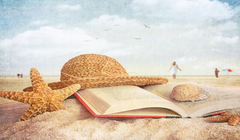 Book on Beach Sand — Beige