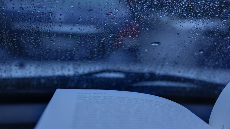 Book on rainy day