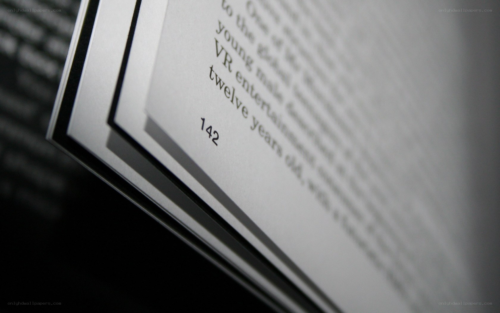 book page close-up