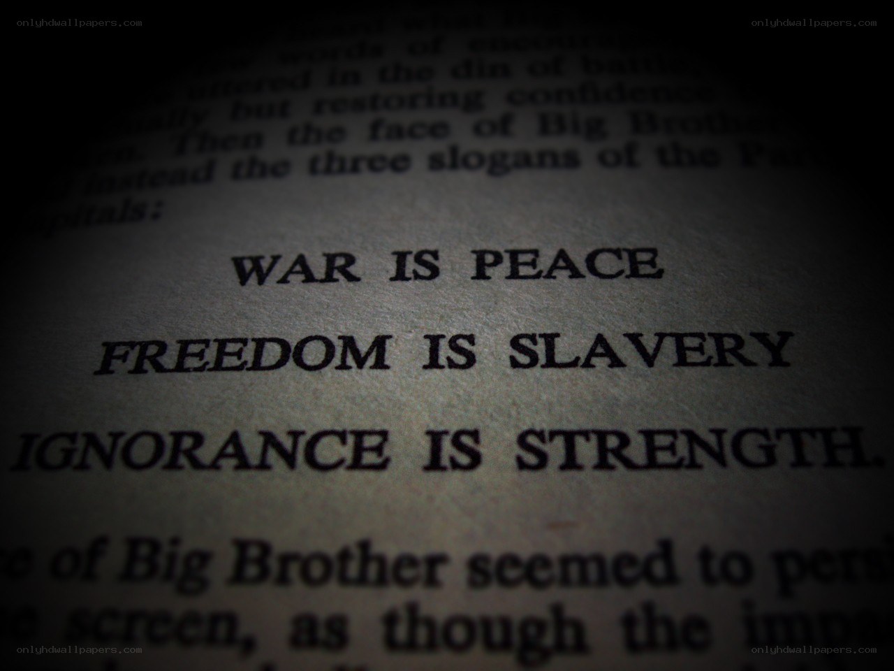 book page with slogans