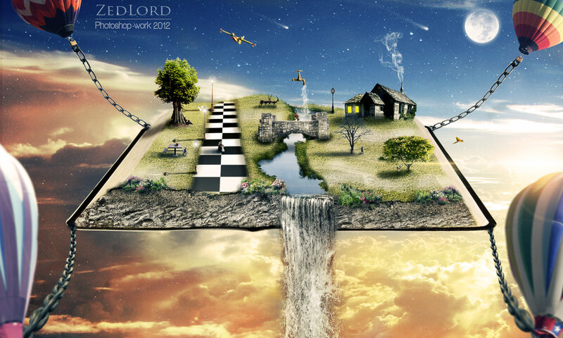 Book-shaped Island Landscape