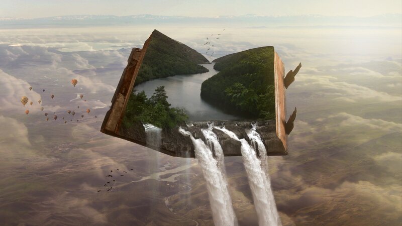 Book-shaped Island