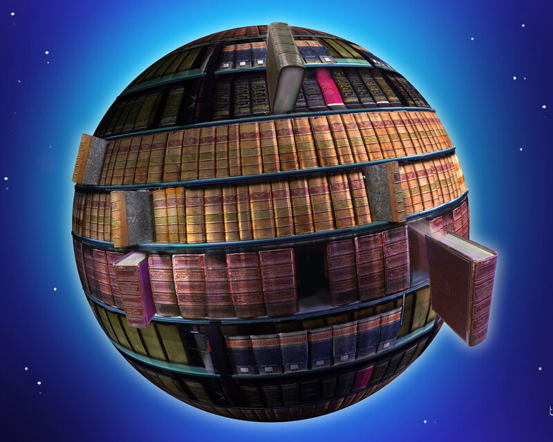 book sphere in space