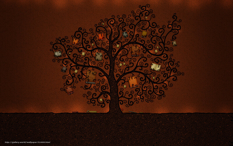 Book tree on brown background