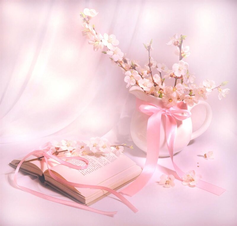 Book with Cherry Blossoms