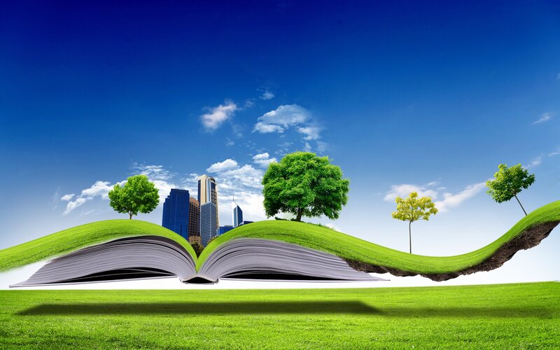Book with Cityscape
