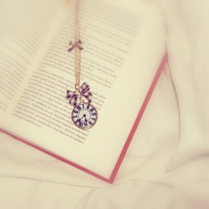 Book with Clock Bookmark