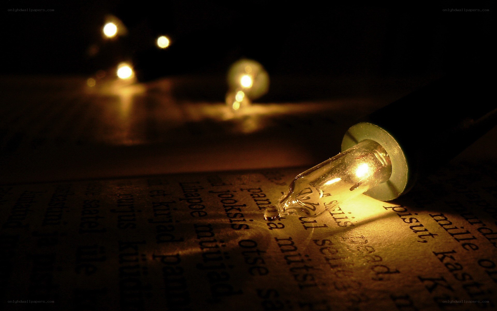 Book with fairy lights
