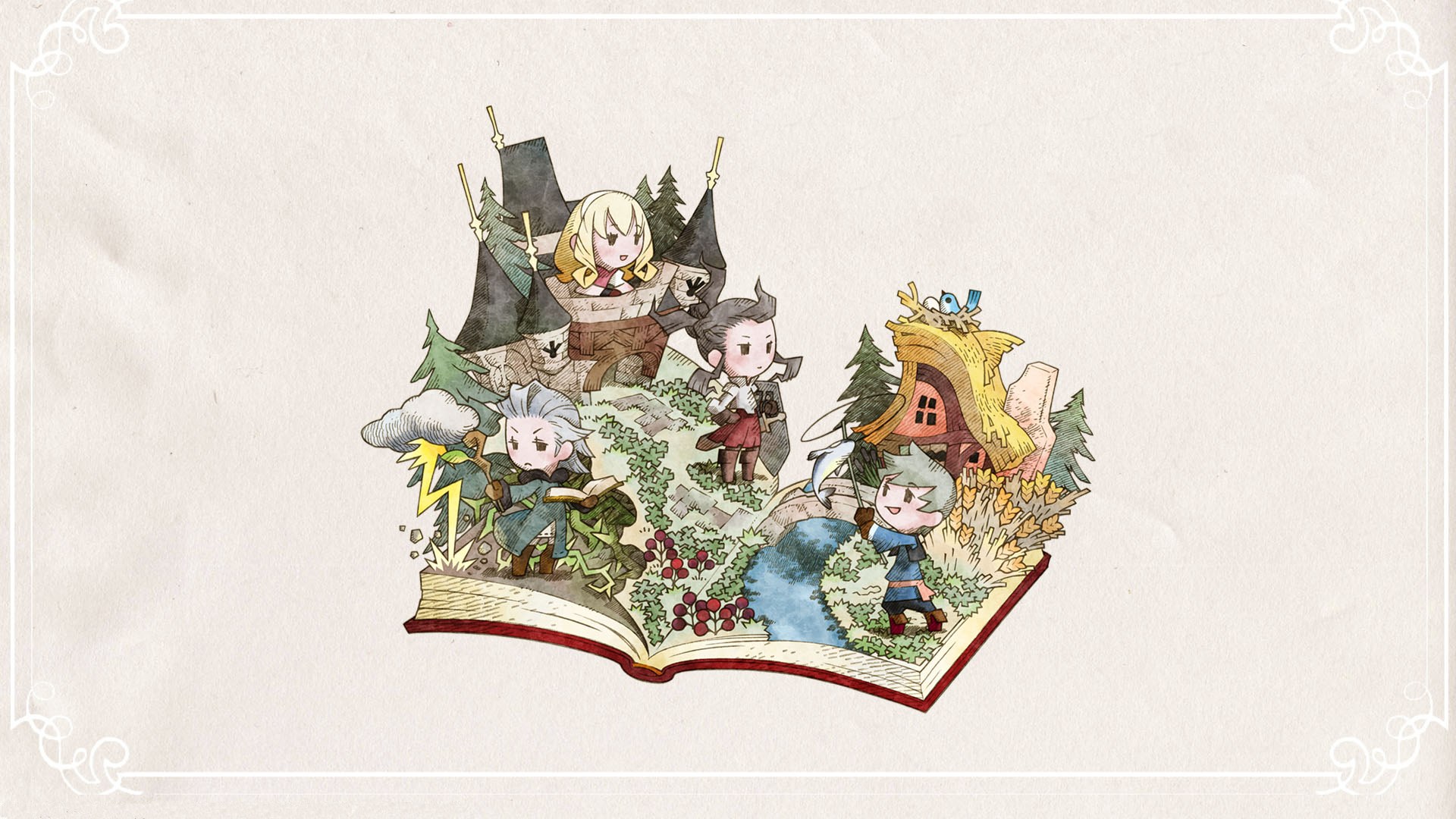 book with fantasy characters