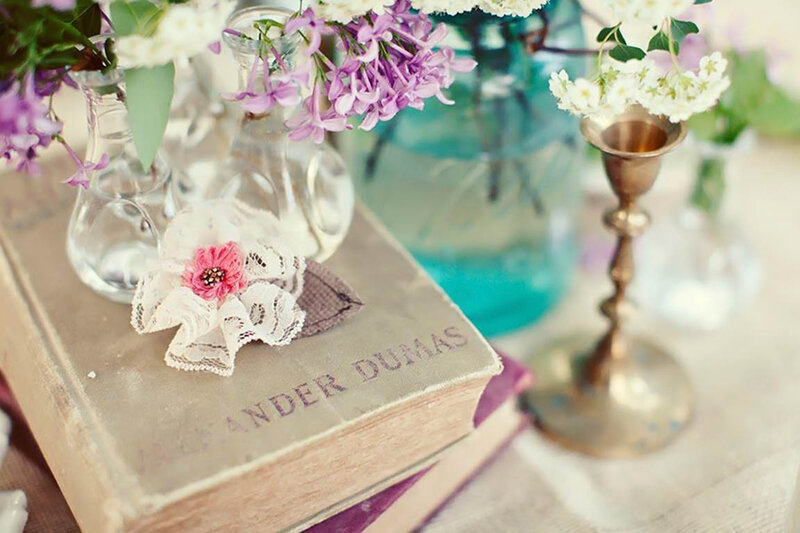 Book with Flowers and Vases