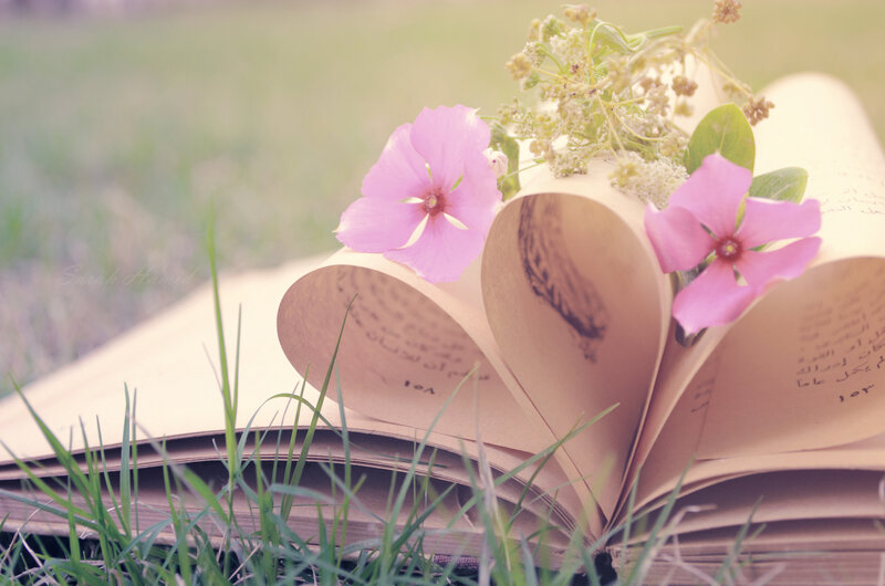 Book with Flowers — Pink