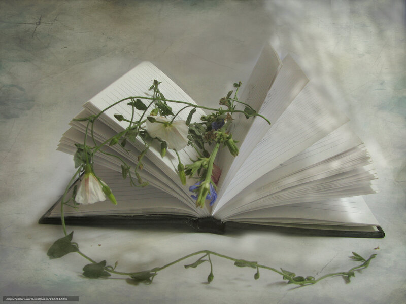 book with flowers