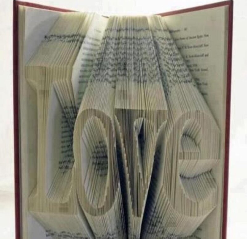 Book with Folded Pages — White