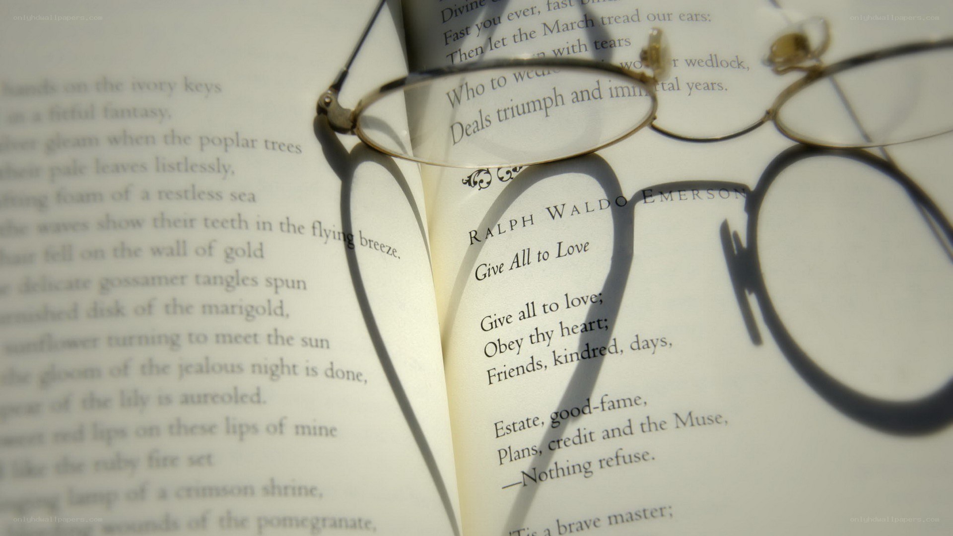 Book with glasses on page