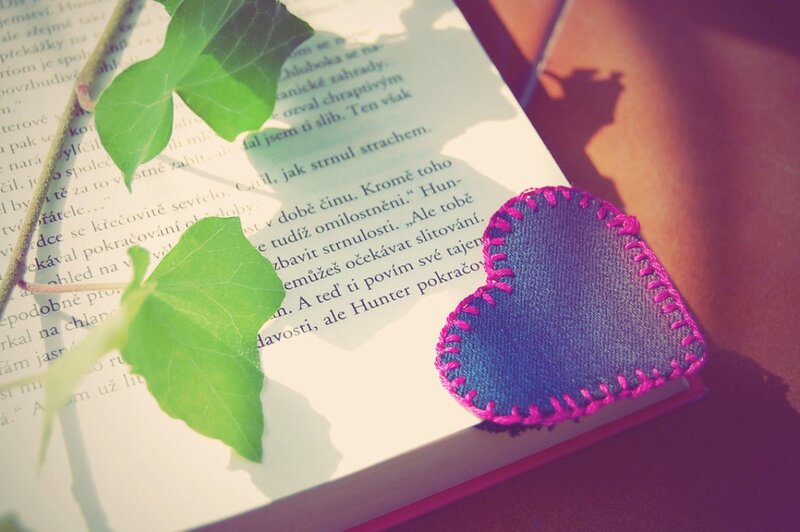 Book with Heart Bookmark