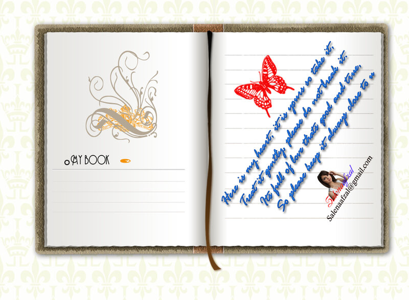 book with heart message
