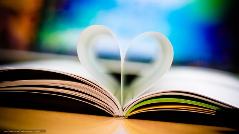 Book with Heart-shaped Page — White