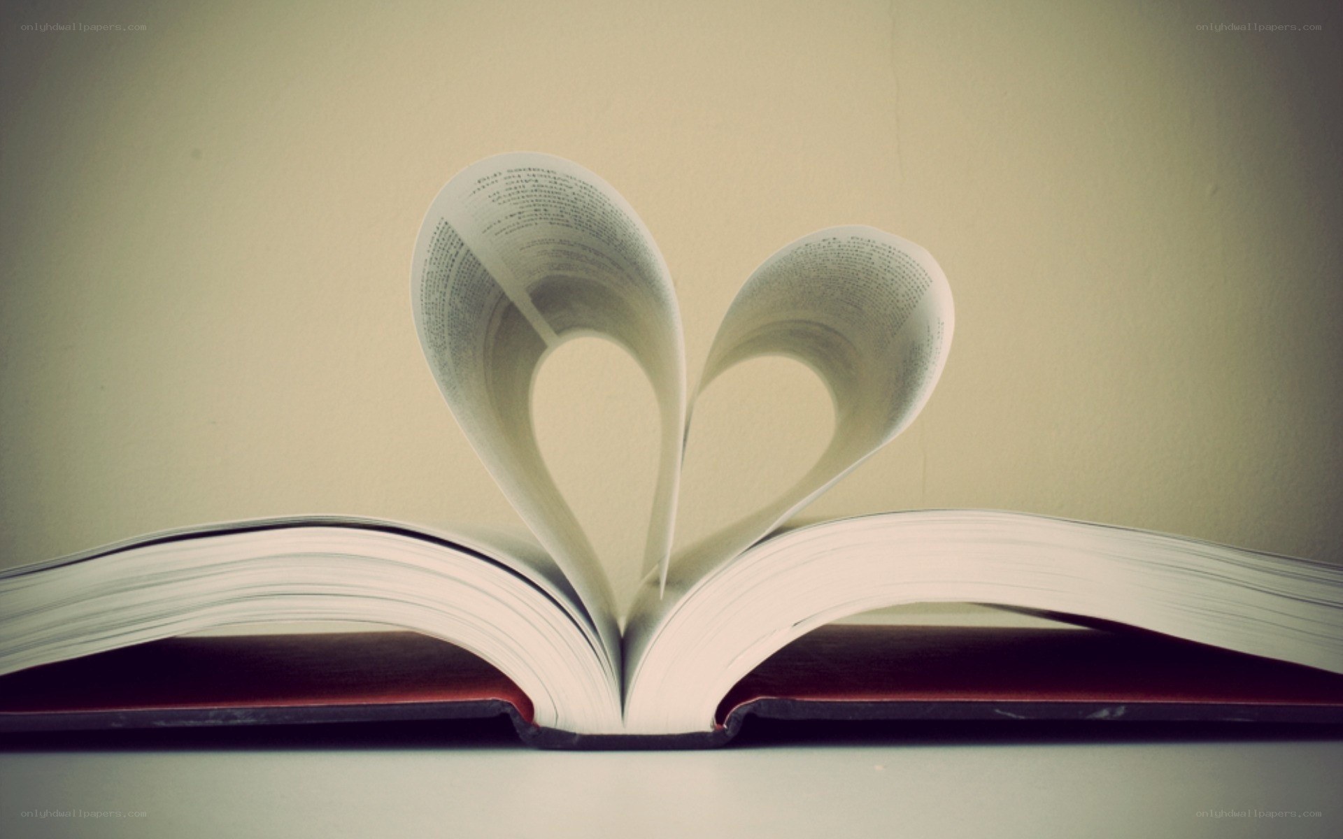 book with heart-shaped pages