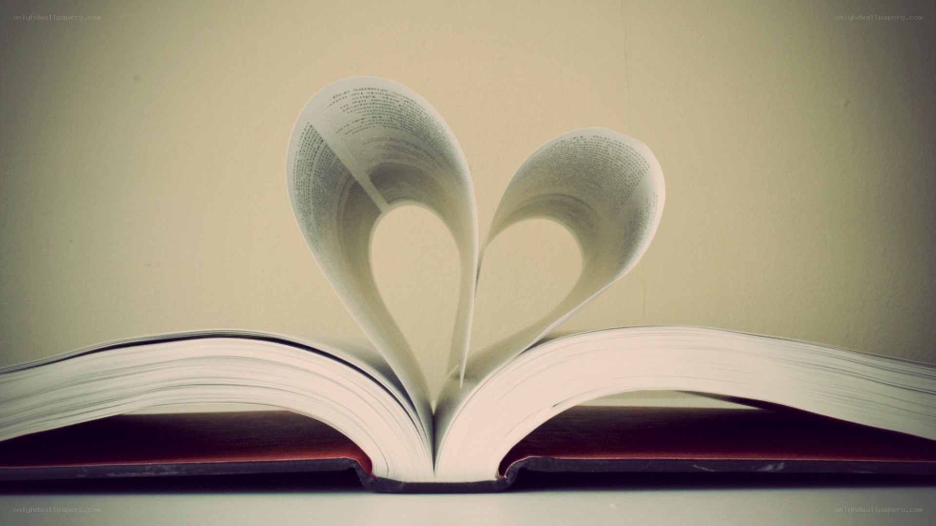 book with heart-shaped pages