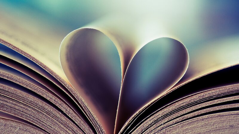 book with heart-shaped pages